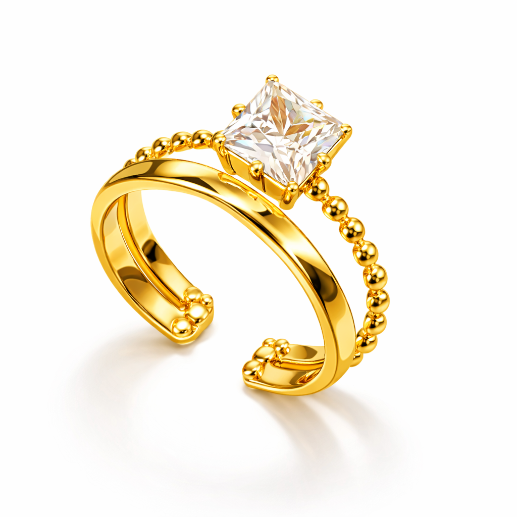 Crown Solitaire Ring