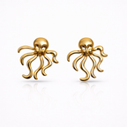 Octopus Charm Studs