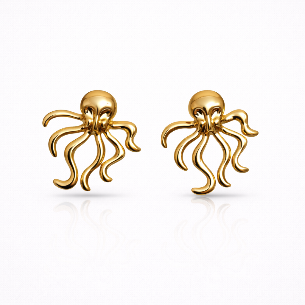 Octopus Charm Studs