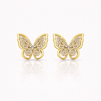 Crystal Butterfly Studs