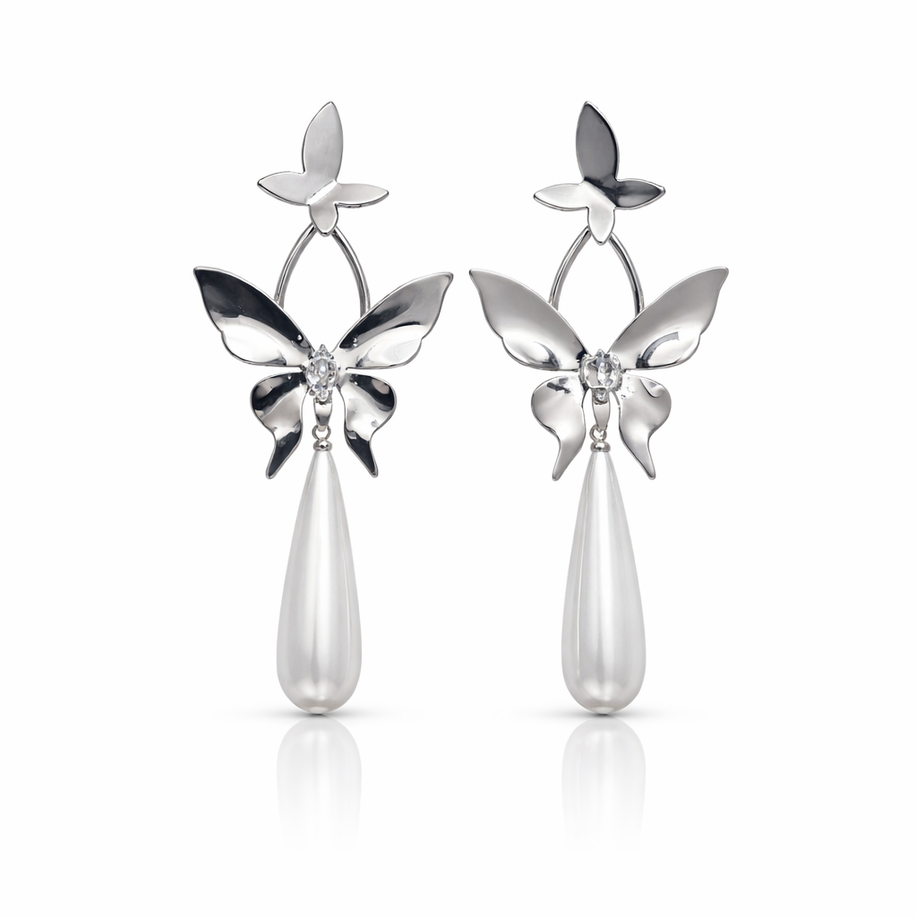 Silver Butterfly Drops