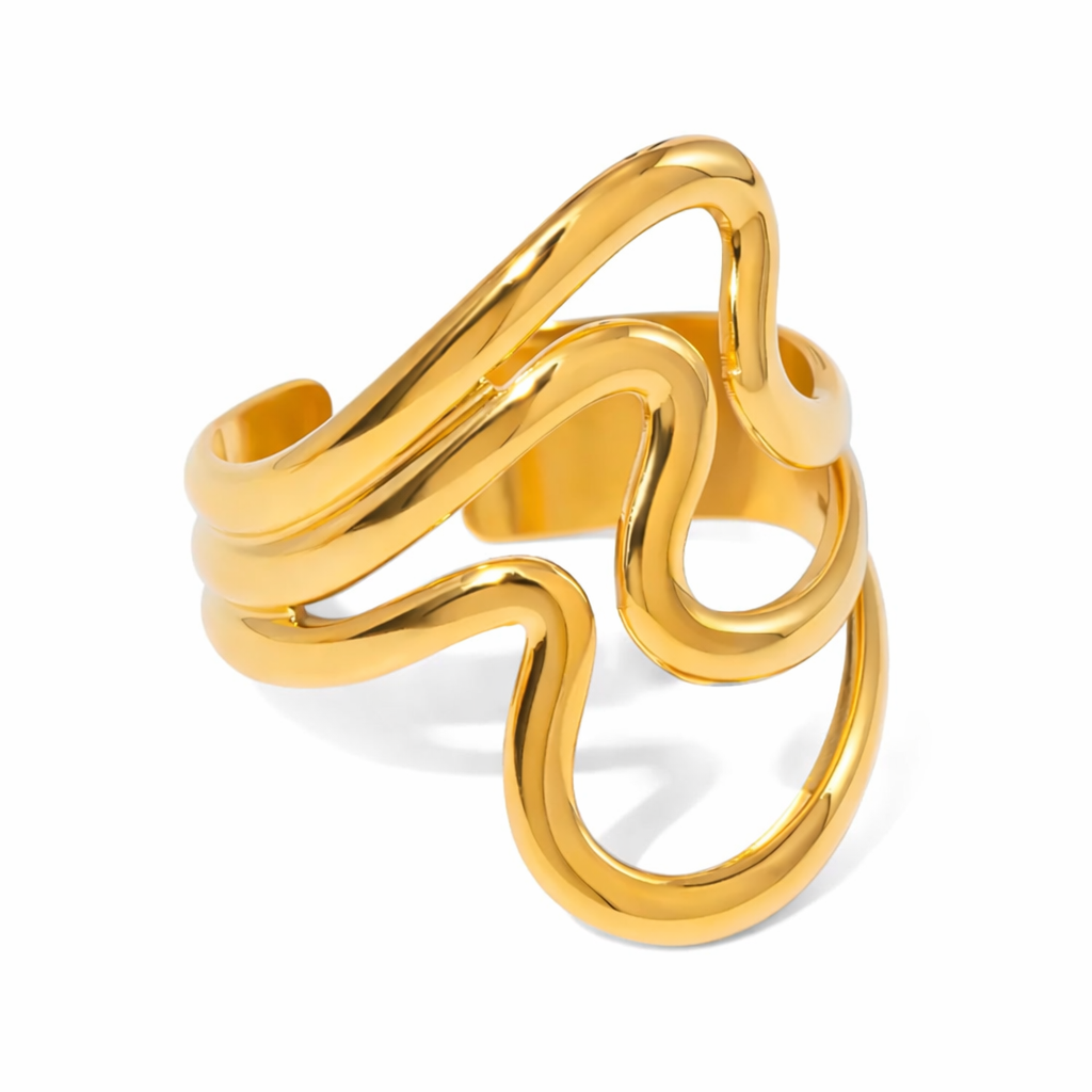 Fluid Wave Ring