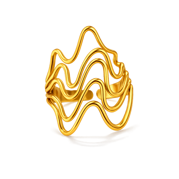 Ripple Wave Ring