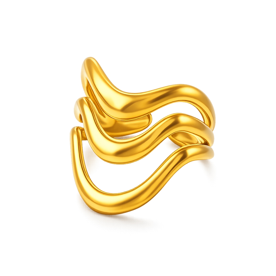Fluid Waves Ring