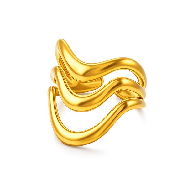 Fluid Waves Ring