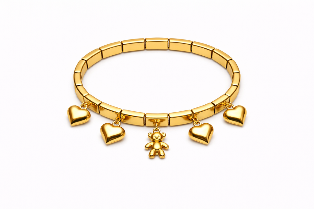 Heart Charm Bangle