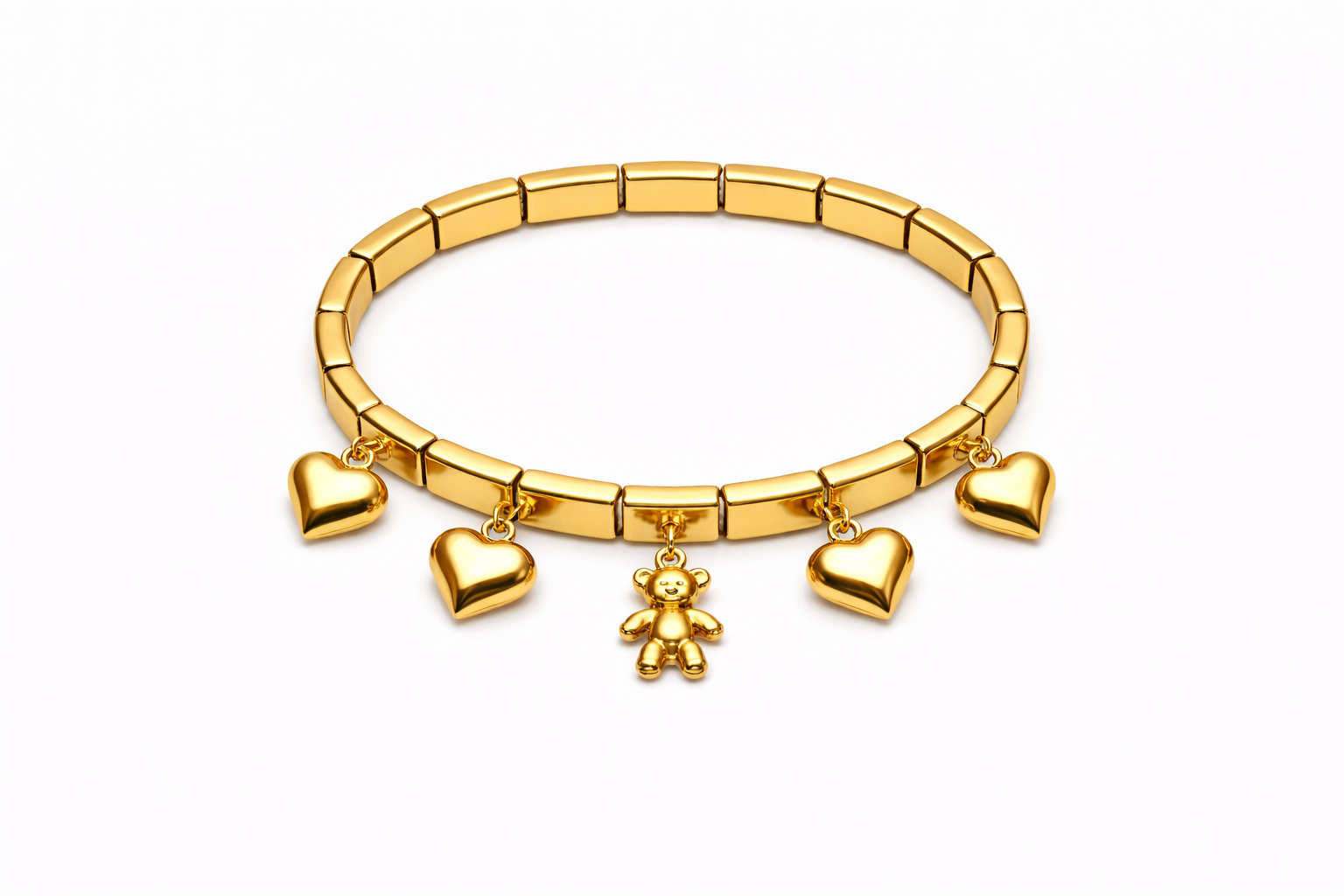 Heart Charm Bangle