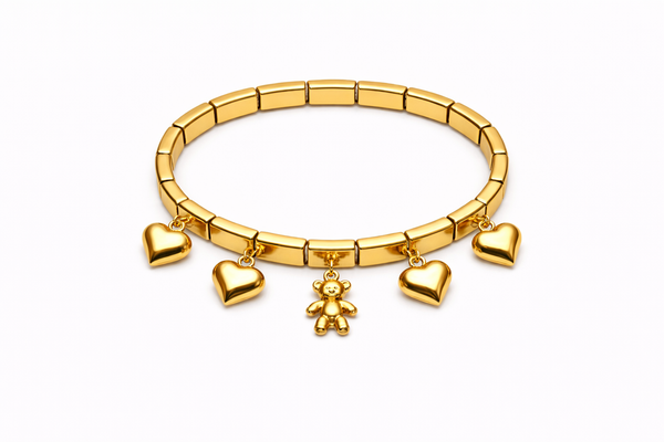 Heart Charm Bangle