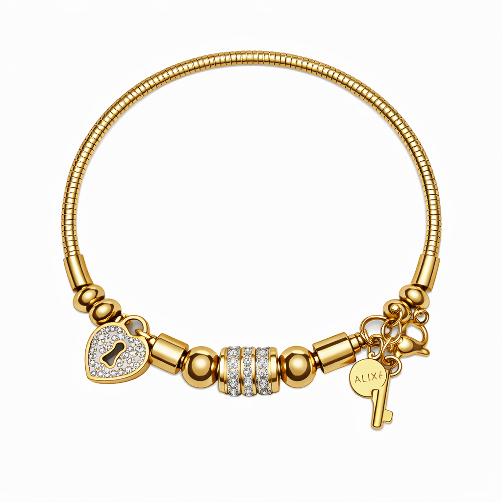 Heart & Key Bracelet