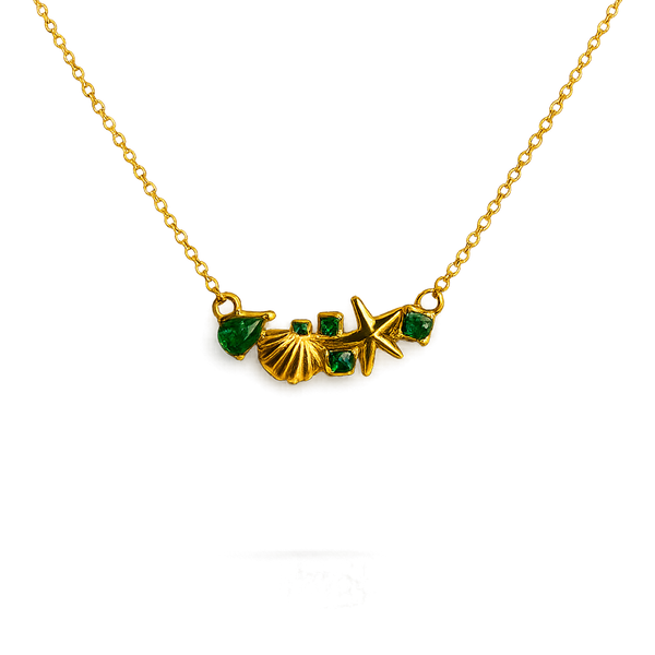 Emerald Charm Necklace