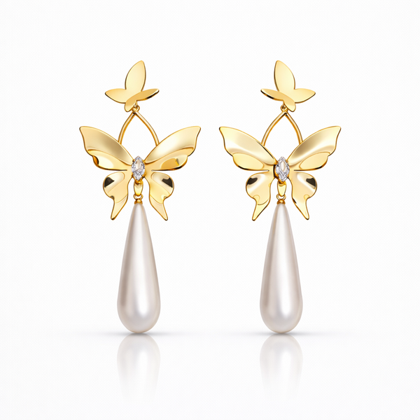 Butterfly Pearl Drops