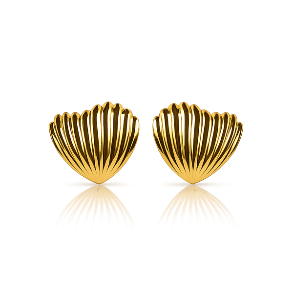 Golden Shell Studs