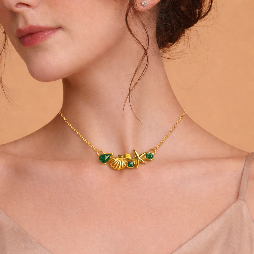 Emerald Charm Necklace