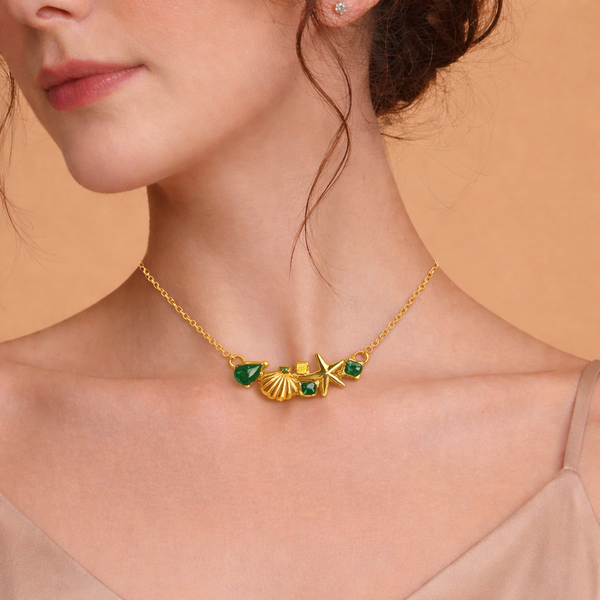Emerald Charm Necklace