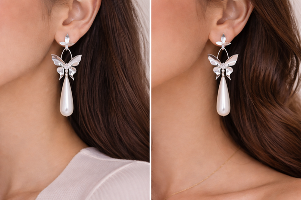 Silver Butterfly Drops