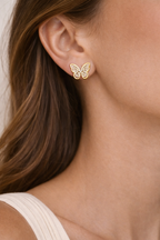 Crystal Butterfly Studs