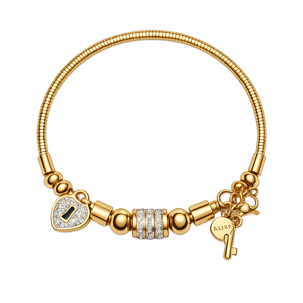 Heart & Key Bracelet