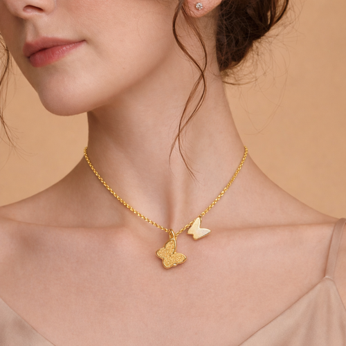 Dual Butterfly Necklace