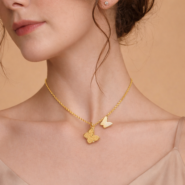 Dual Butterfly Necklace