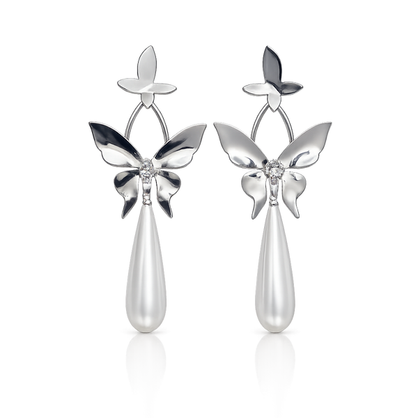 Silver Butterfly Drops