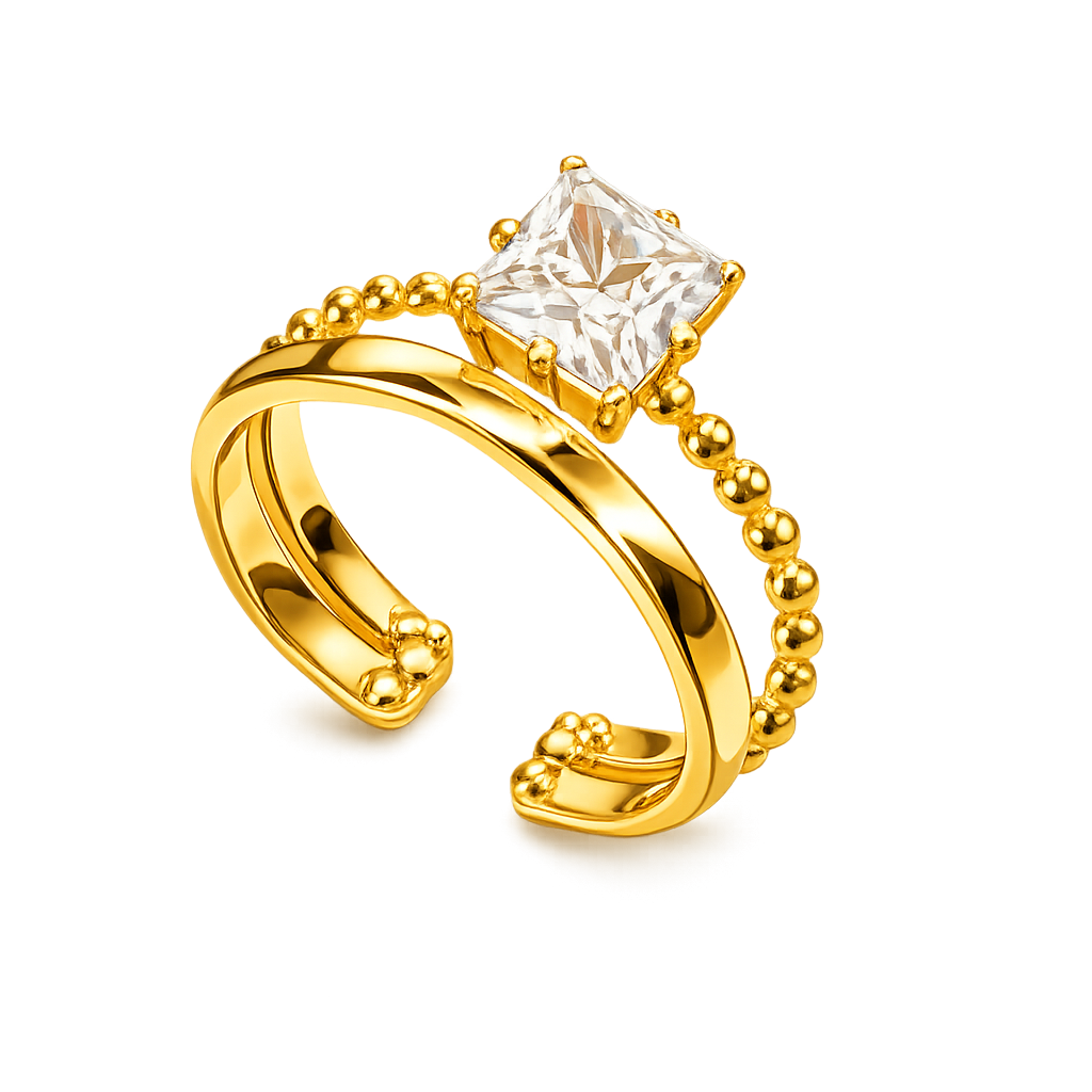 Crown Solitaire Ring