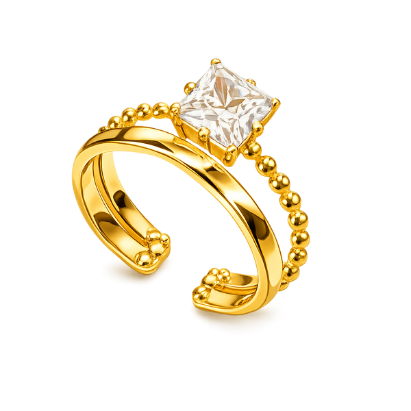 Crown Solitaire Ring