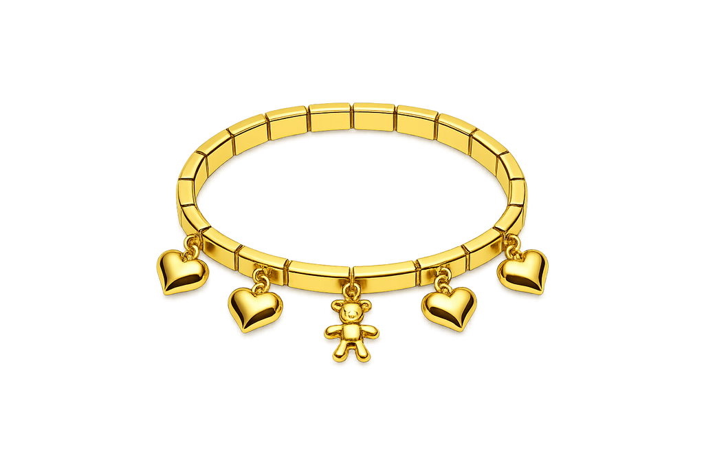 Heart Charm Bangle