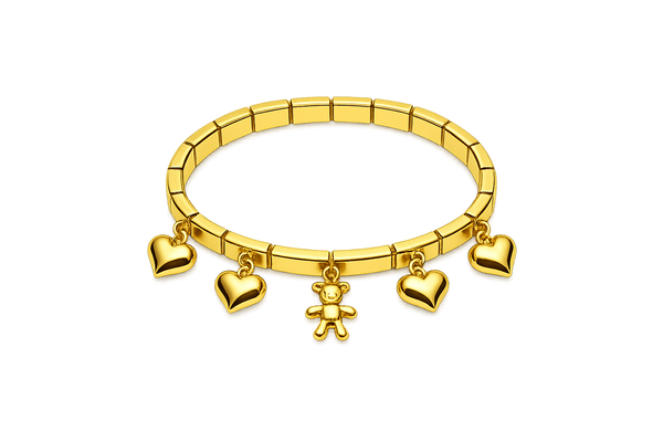 Heart Charm Bangle