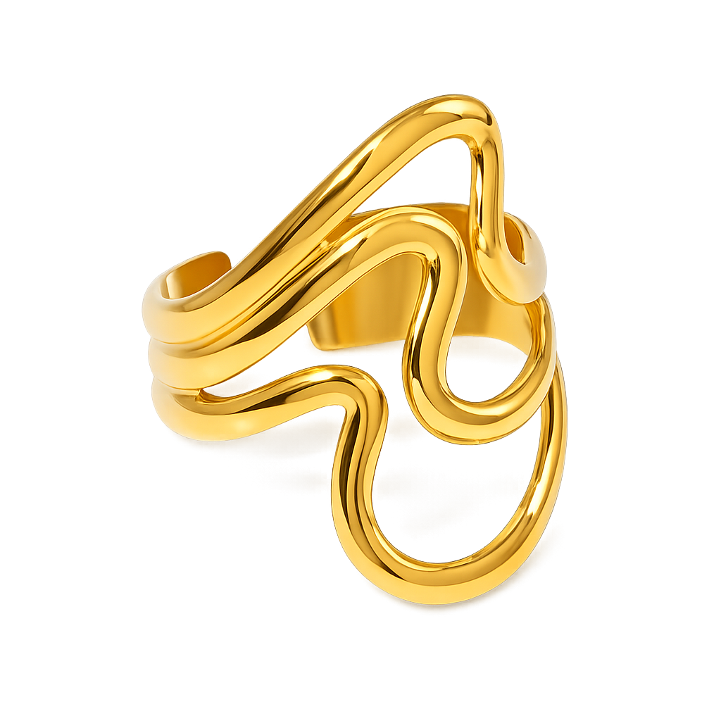 Fluid Wave Ring