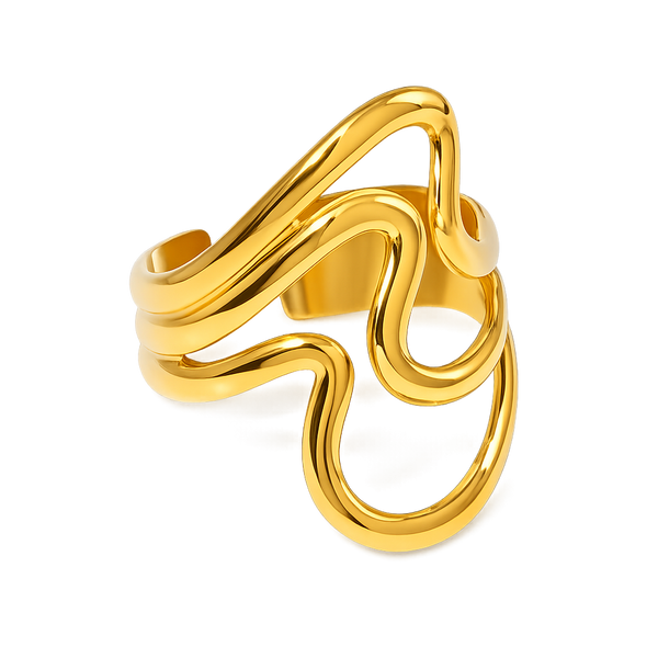 Fluid Wave Ring