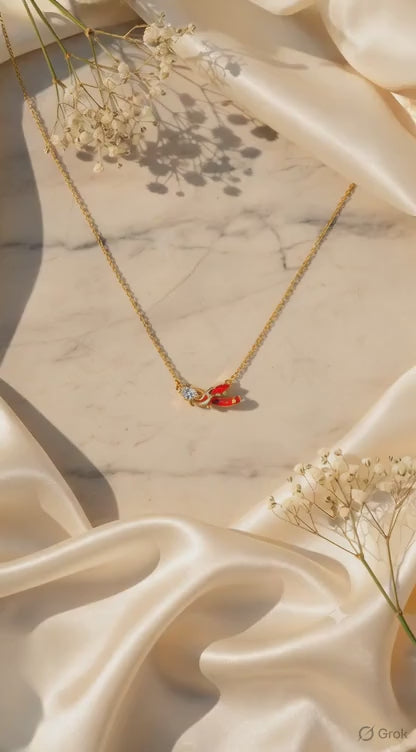 Ruby Blossom Necklace
