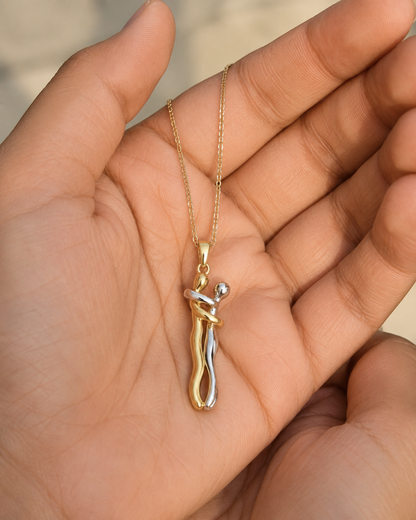 Embrace Bond Couple Pendant Necklac